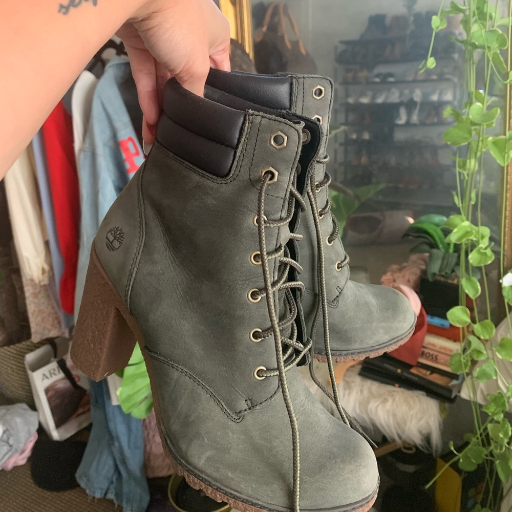 Timberland Heeled Combat Boots